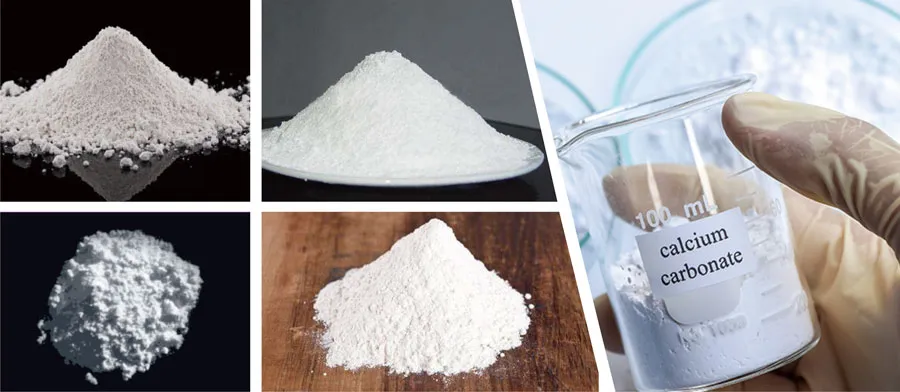 Calcium carbonate powder of different particle sizes